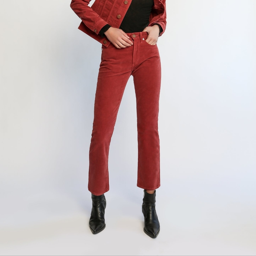 Daily Blue Corduroy Manya In Swing Pants NWOT